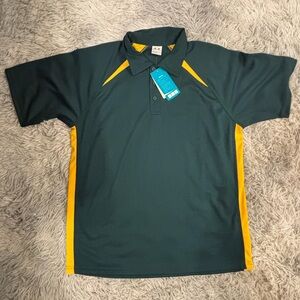 NWT Biz Cool Collection Green and Yellow Polo Shirt